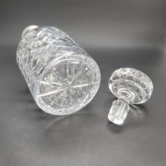Wedgwood Lead Crystal Decanter Round Lidded 11" Heavy Beautiful! Cr607 - Picture 6 of 8